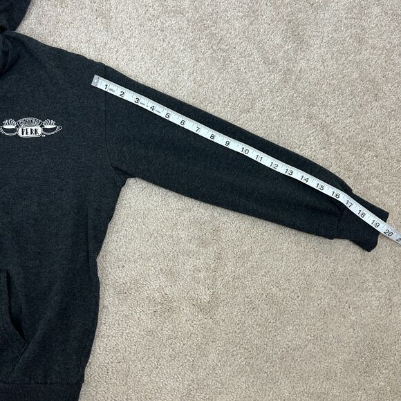 Friends Television Series Hoodie Womens Medium Gray Central Perk Menu Ladies - Picture 10 of 10